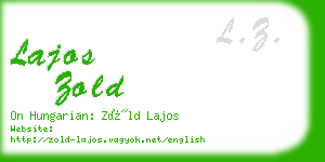 lajos zold business card