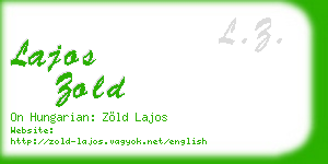 lajos zold business card